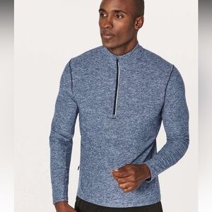 Lululemon Surge Warm 1/2 Zip in 
Heathered Nautical Navy sz XL